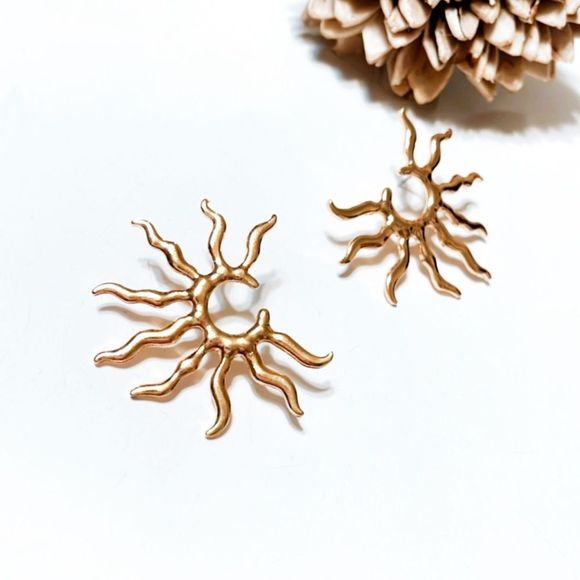 Sun radiant earrings M27 - Picture 3 of 6
